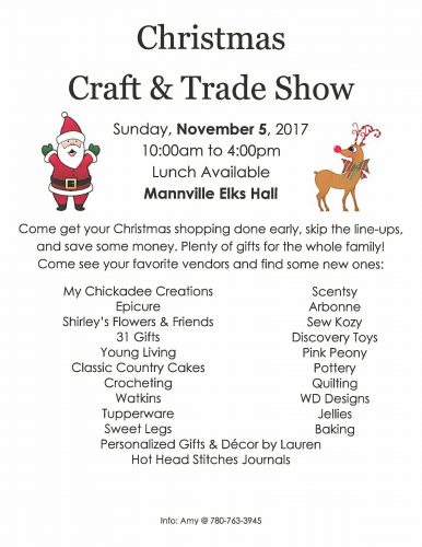 Christmas Craft &amp; Trade Show | Village of Mannville